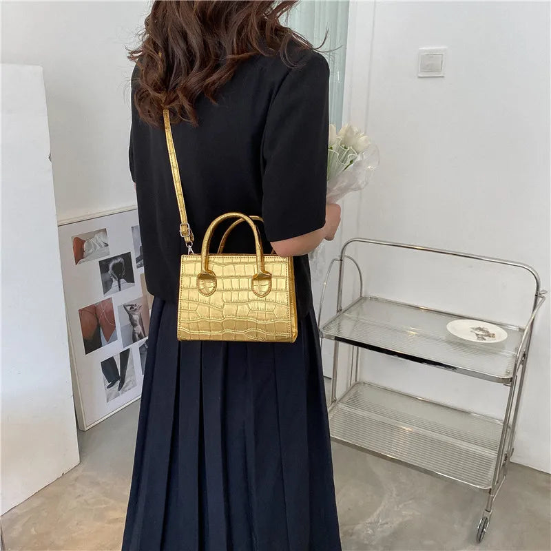 Crocodile Pattern Shoulder Bag All-match Handbags for Women Leather Tote Bag