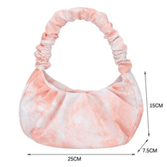 Tie Dye Printing Canvas Shoulder Underarm Bag for Women