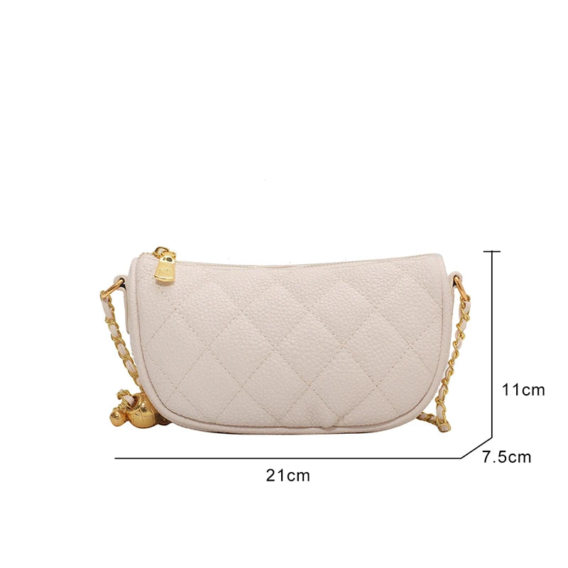 Women's PU Leather Handlebag Messenger Bag Zipper Armpit Handbag Rainbow