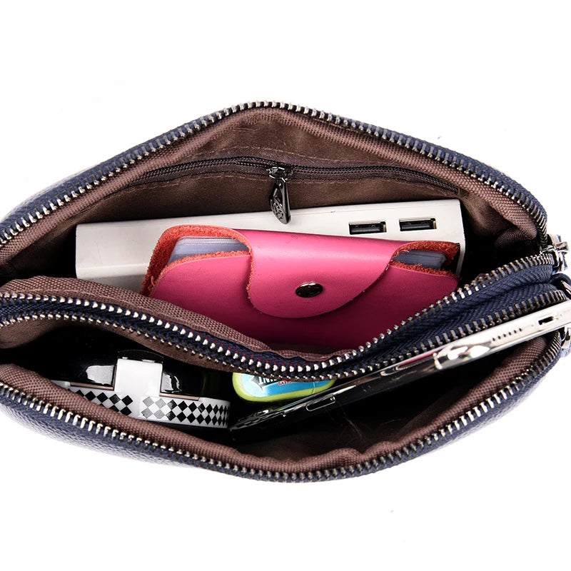 Leather Crossbody Shoulder Bag Solid Color Small Handbag