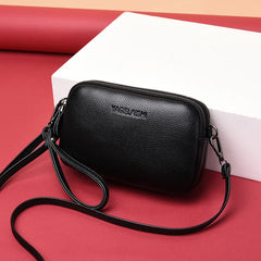 Leather Crossbody Shoulder Bag Solid Color Small Handbag