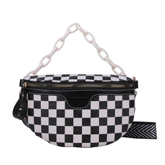 Women's Belt Bag Shoulder Bag Female Chains Crossbody Bag PU Leather