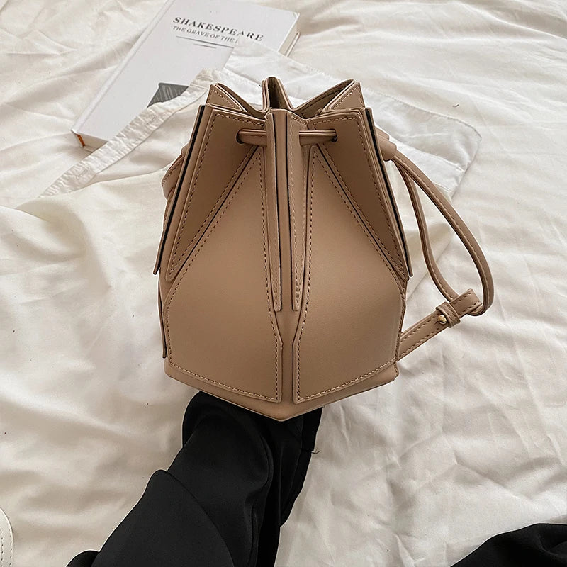 Women's Bucket Shoulder Bag Drawstring Handbag Crossbody Bags