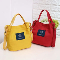 Women's Canvas Shoulder Bag Tote Purse Travel Bucket Bag