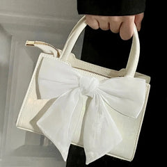 Women's Pink Bowknot Clutch Purse Shoulder Bag