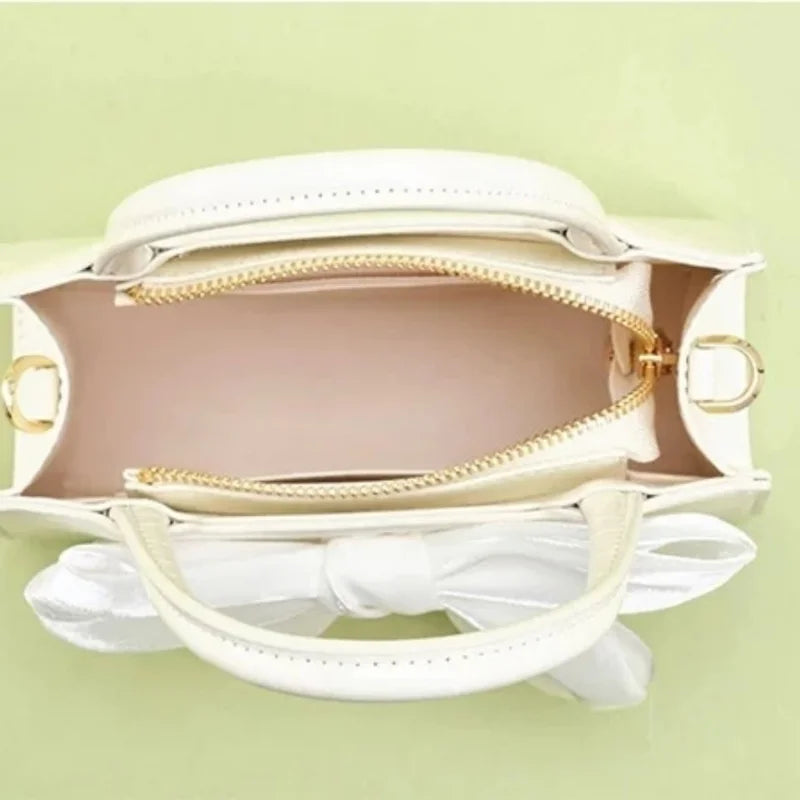 Women's Pink Bowknot Clutch Purse Shoulder Bag