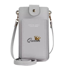 Waterproof Queen Print Crossbody Shoulder Bag with Phone Pocket