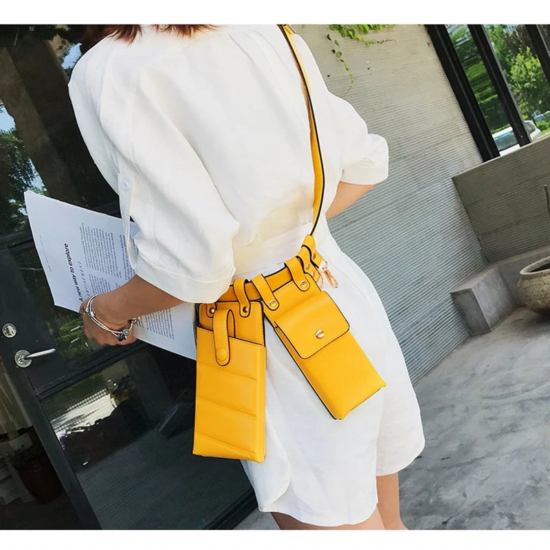 Women's Leather Waist Bag Fanny Pack Streetwear Chest Pack