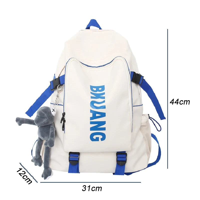 Women's Large Capacity Backpack Waterproof Nylon Travel Bag