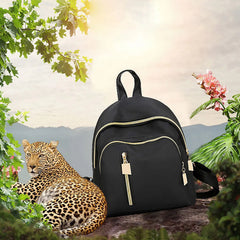 Women's Leather Backpack Teenage Girls School Bag Lady Mochila