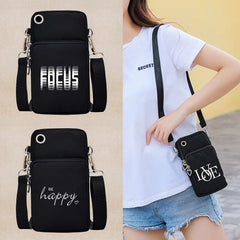 Text Pattern Shoulder Bag Waterproof Arm Bag