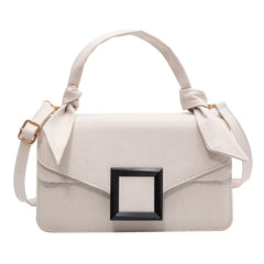 Women's Crocodile Pattern Shoulder Bag Clutch Purse Knot Handle