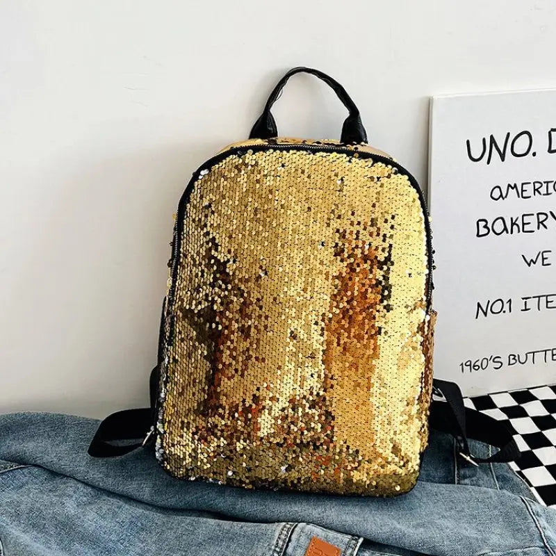 Women's Sequin Backpack Leisure Travel Bag