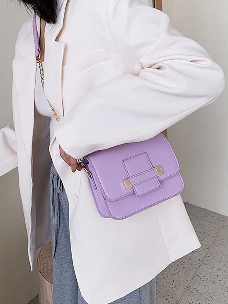 Women's Casual Flap Shoulder Bag Pu Leather Crossbody