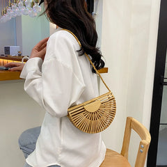 Women's Bamboo Woven Bohemia Crossbody Bag Summer Style