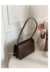 Women's Retro PU Leather Shoulder Bag French Organ Bag