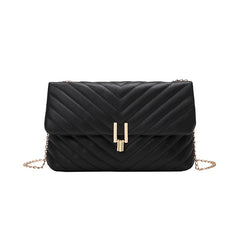 Women's Crossbody Handbag Solid Thread Zipper Hasp