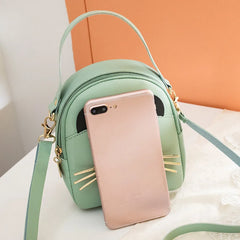Women's Solid Leather Backpack Shoulder Bag