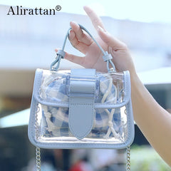Women's Transparent Jelly Bag Stylish Splicing Candy Armpit Bag