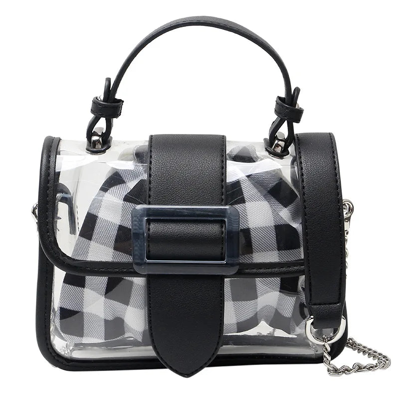 Women's Transparent Jelly Bag Stylish Splicing Candy Armpit Bag