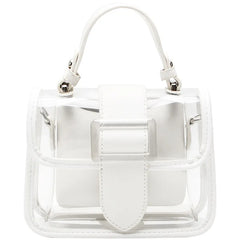 Women's Transparent Jelly Bag Stylish Splicing Candy Handbag