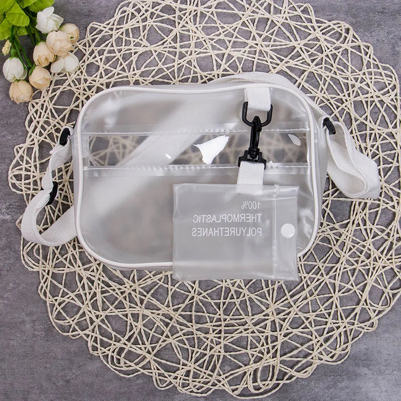 Women's Transparent PVC Shoulder Bag Cross Body Tote Summer