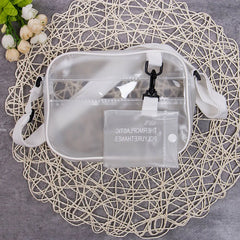 Women's Transparent PVC Shoulder Bag Cross Body Tote Summer