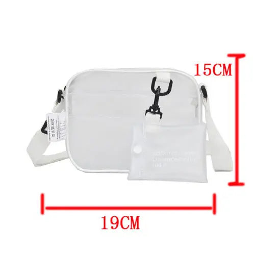 Women's Transparent PVC Shoulder Bag Cross Body Tote Summer