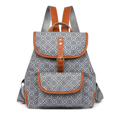 Women's Vintage Graphics Backpack PU Leather Schoolbag