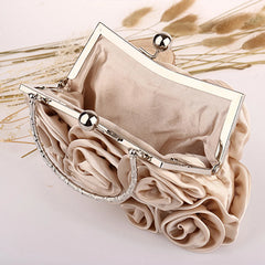Rose Flower Women's Handbag Evening Party Clutch Bag