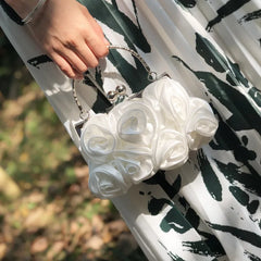 Rose Flower Women's Handbag Evening Party Clutch Bag