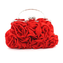 Rose Flower Women's Handbag Evening Party Clutch Bag