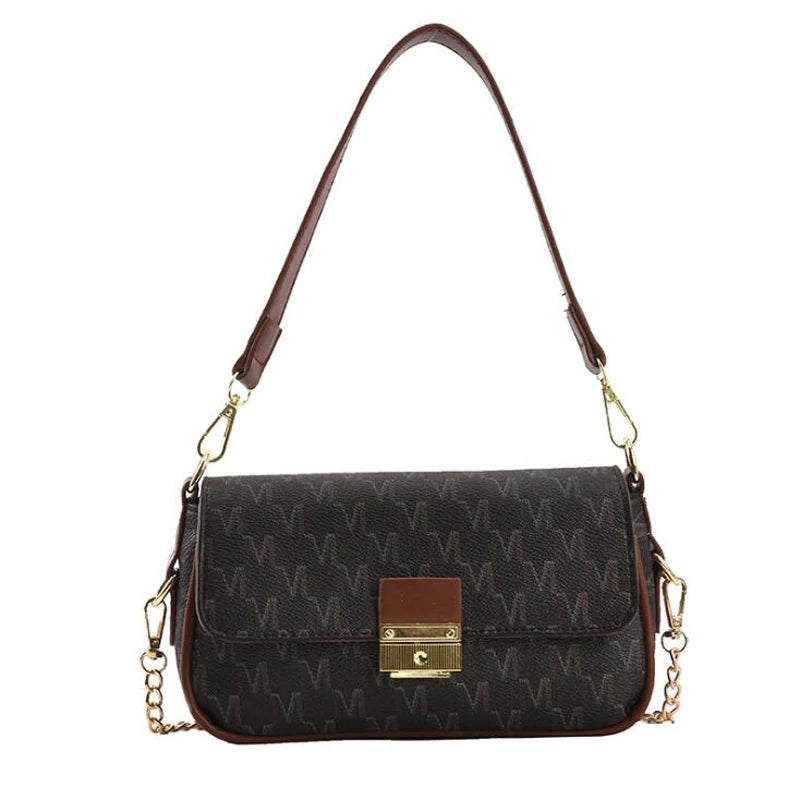 Letter Printing PU Shoulder Bag for Women