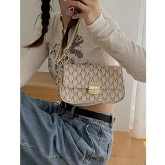 Letter Printing PU Shoulder Bag for Women