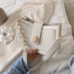 Women's Stone Pattern Shoulder Bag Armpit Clutch Bag