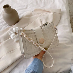 Women's Stone Pattern Shoulder Bag Armpit Clutch Bag