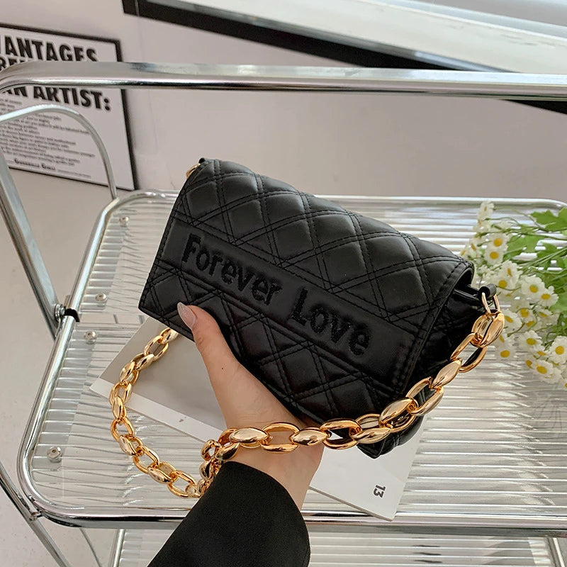 Women's Shoulder Bag Chain Flap Letter Handbag Shopper