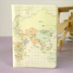 World Map Passport Cover Wallet Bag Letter Men Women
