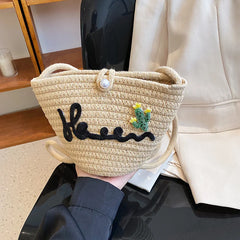 Printed Letter Bucket Bag Shoulder Bag