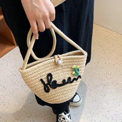 Printed Letter Bucket Bag Shoulder Bag