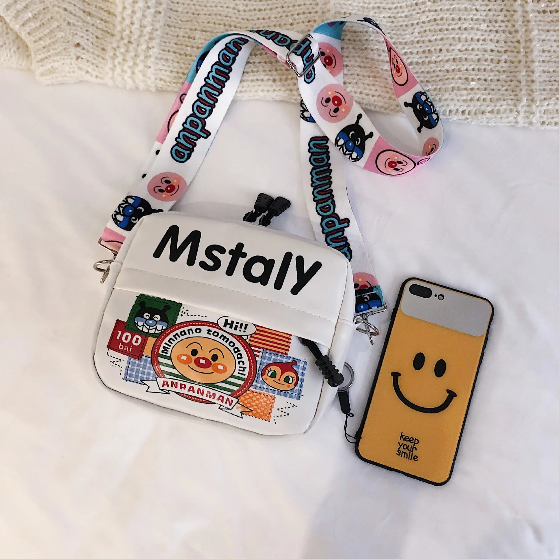 Autumn Winter Printed Shoulder Bag Women's Broadband Student Version