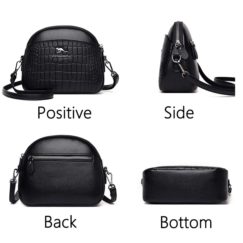 Crocodile Pattern Shoulder Bag PU Leather Handbag