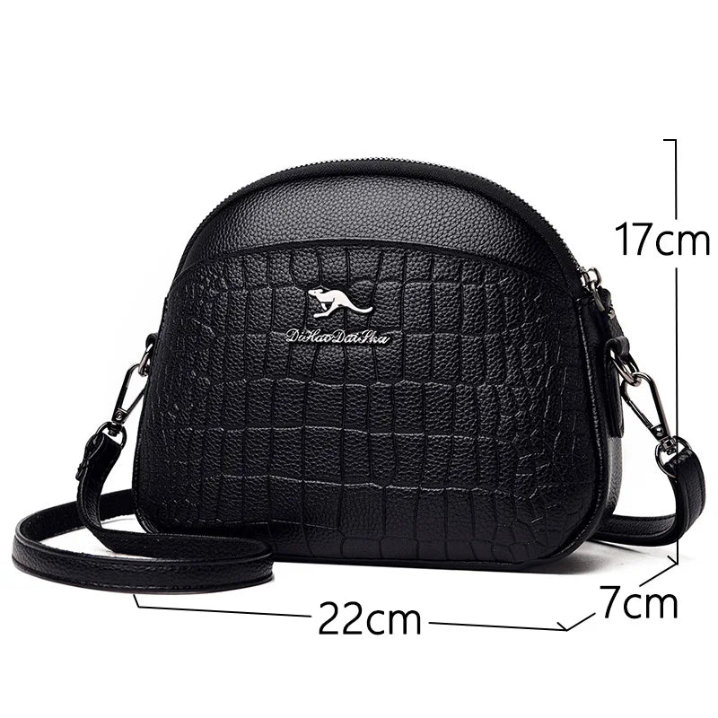 Crocodile Pattern Shoulder Bag PU Leather Handbag