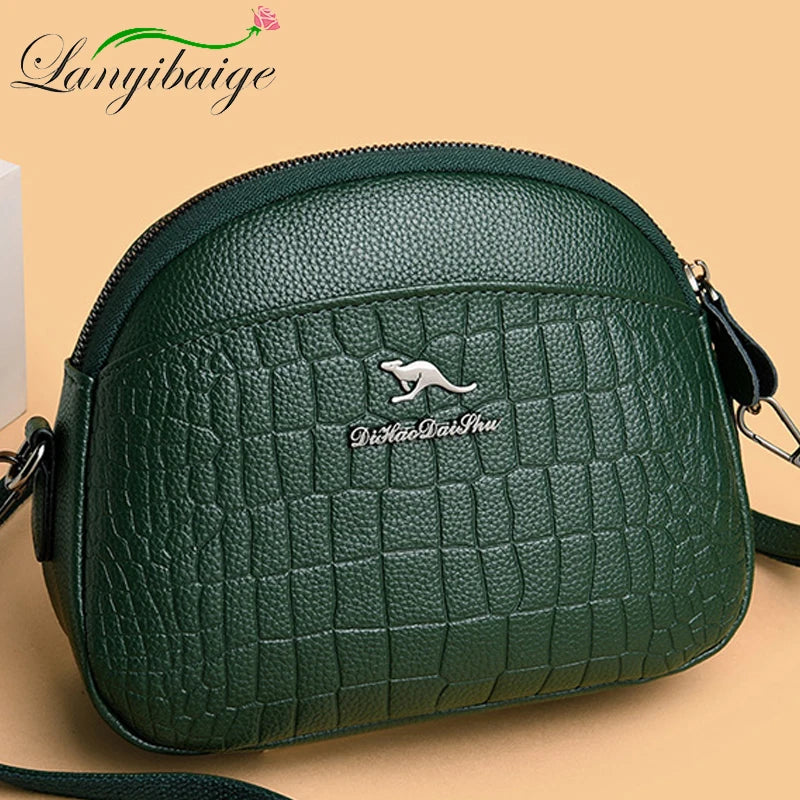Crocodile Pattern Shoulder Bag PU Leather Handbag