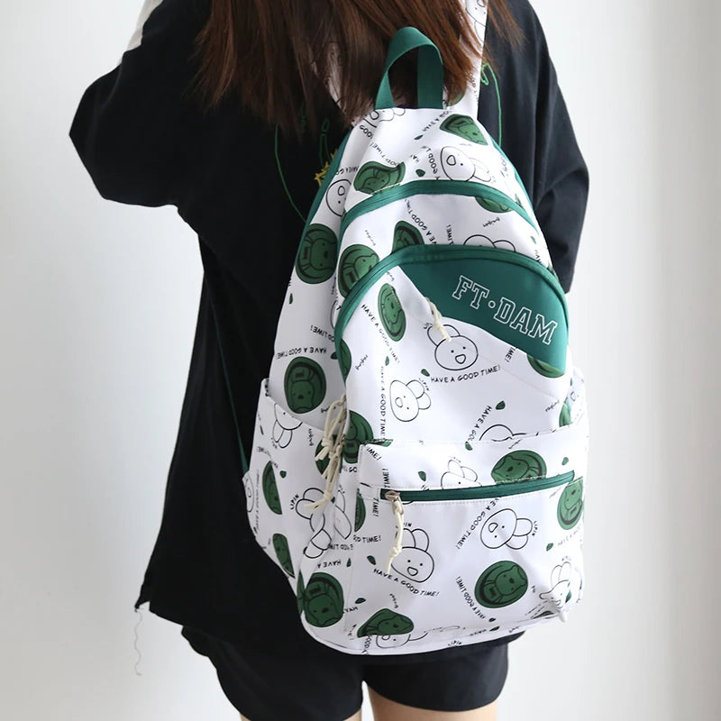 Female Campus School Backpack for College Students
