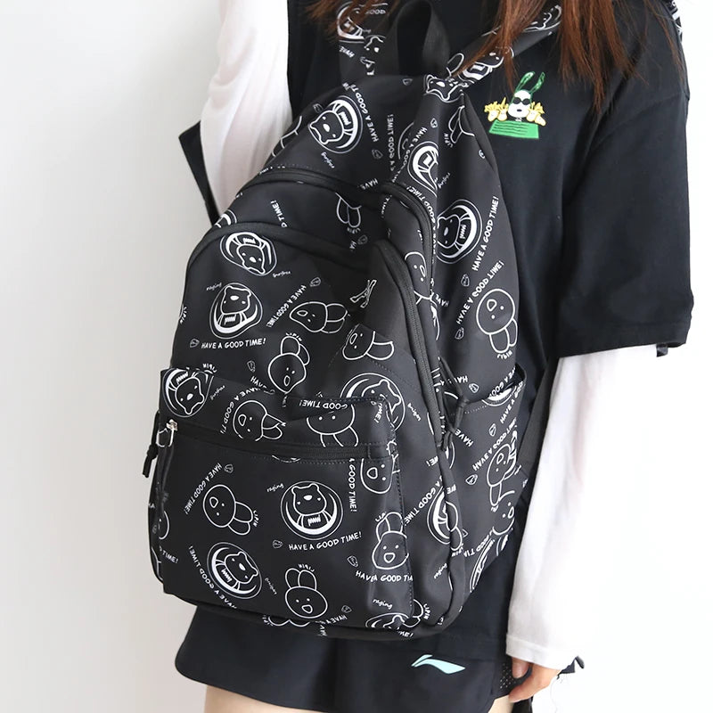 Female Campus School Backpack for College Students