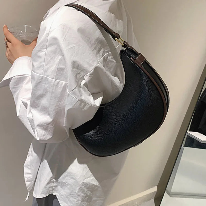 Crescent Bag Women's Single Shoulder Diagonal Bag Autumn and Winter