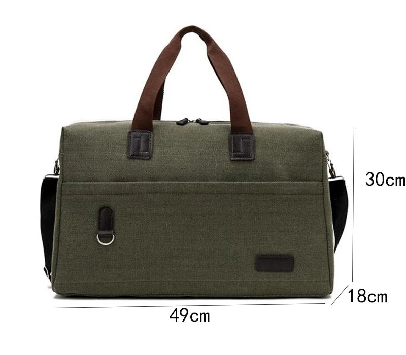 Canvas Weekend Bag Duffel Travel Luggage Sports Handbag