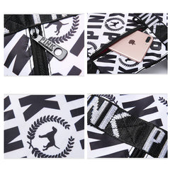 Casual Ladies Nylon Handbag Letter Pattern Shoulder Bag Waterproof