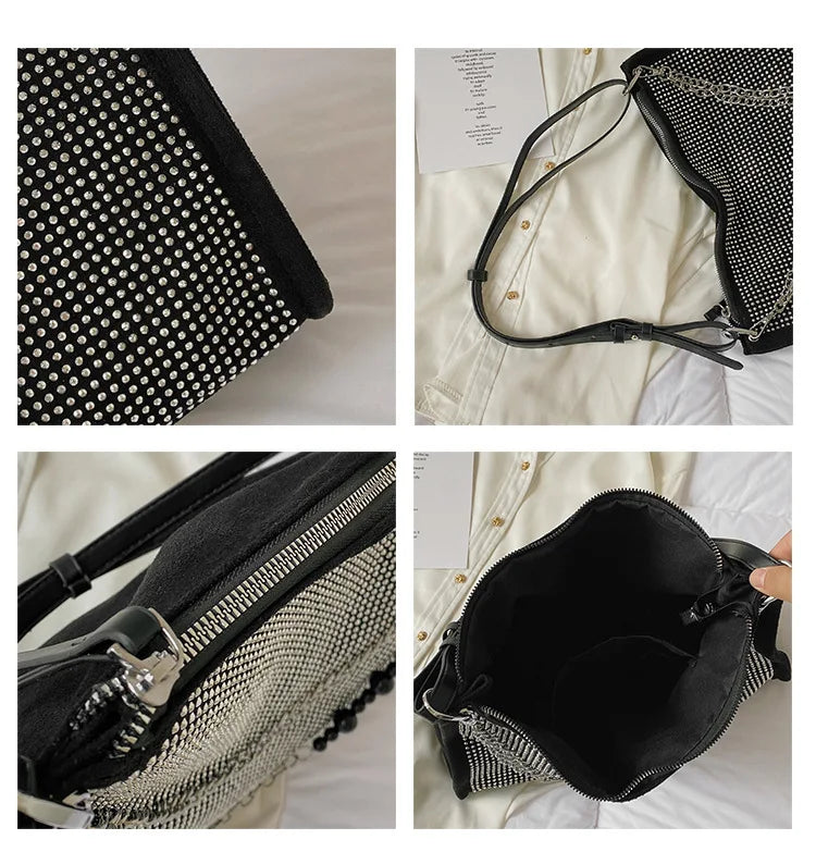 Large capacity Women's PU Leather Tote with Chain Shoulder Bag